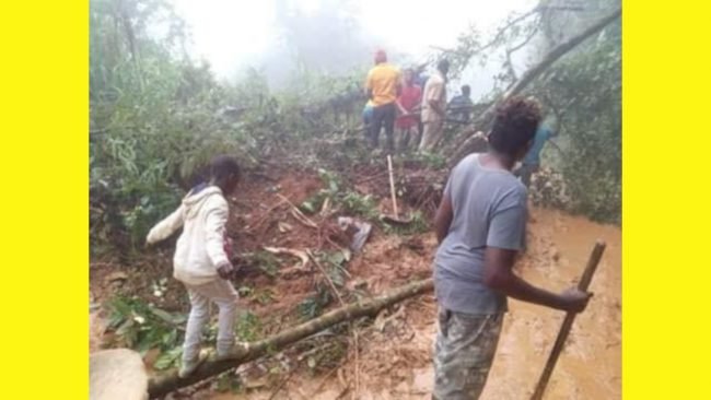 Eboulement de terrain