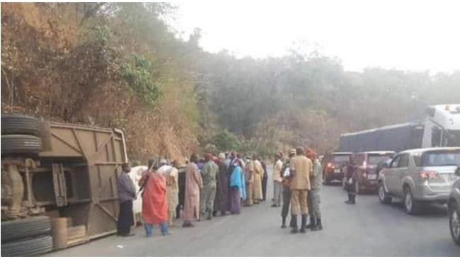 accident de bus sur la RN1